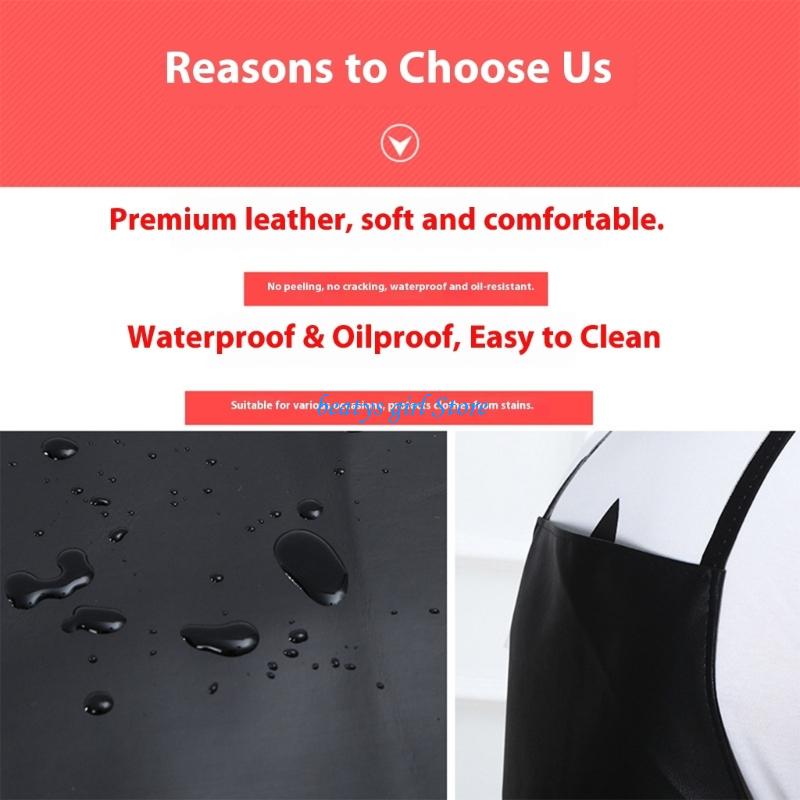 Leatherwork Apron - C7AB Professionelle Arbeitsschürze aus verdicktem PU-Leder,