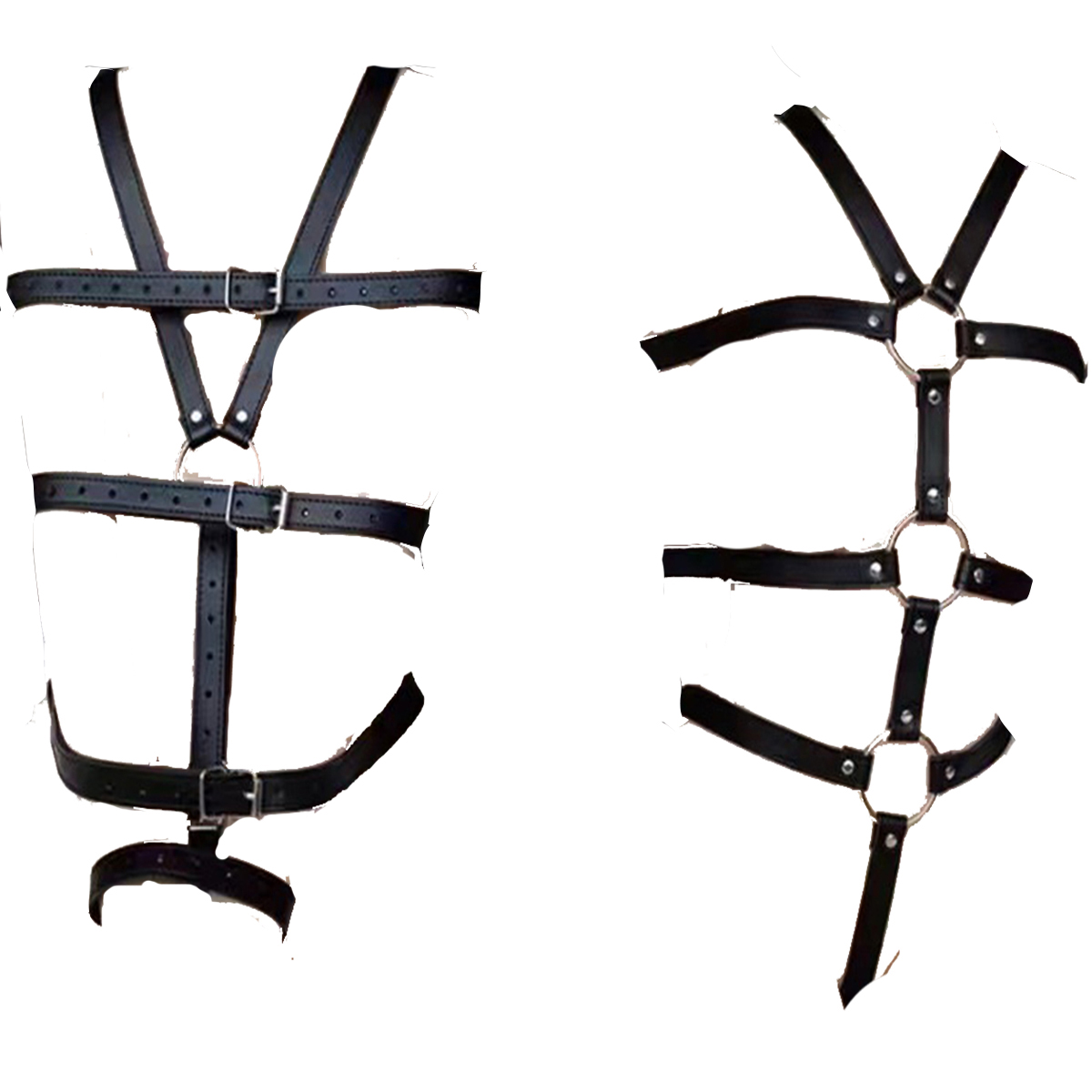 Leather Work Harness - BDSM Bondage Frauen Strumpfband Set Leder