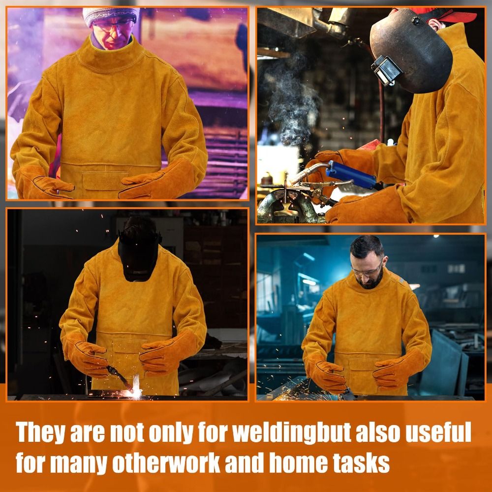 Leatherwork Apron - Schweißerkleidung aus Rindsleder, flammhemmend, mit hohem