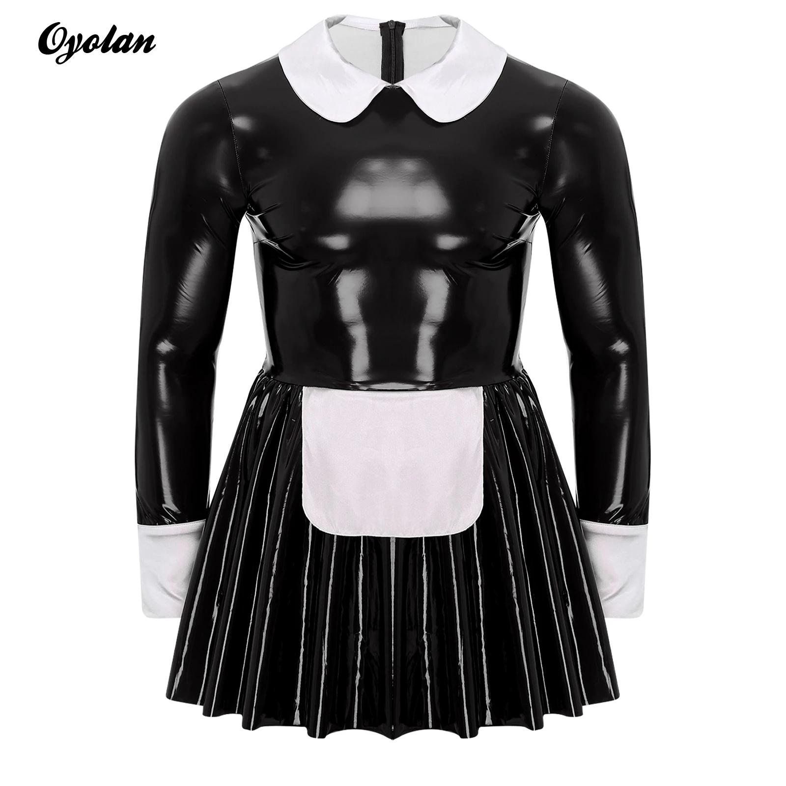 Leatherwork Apron - Herren Sissy French Maid Cosplay Kostüm