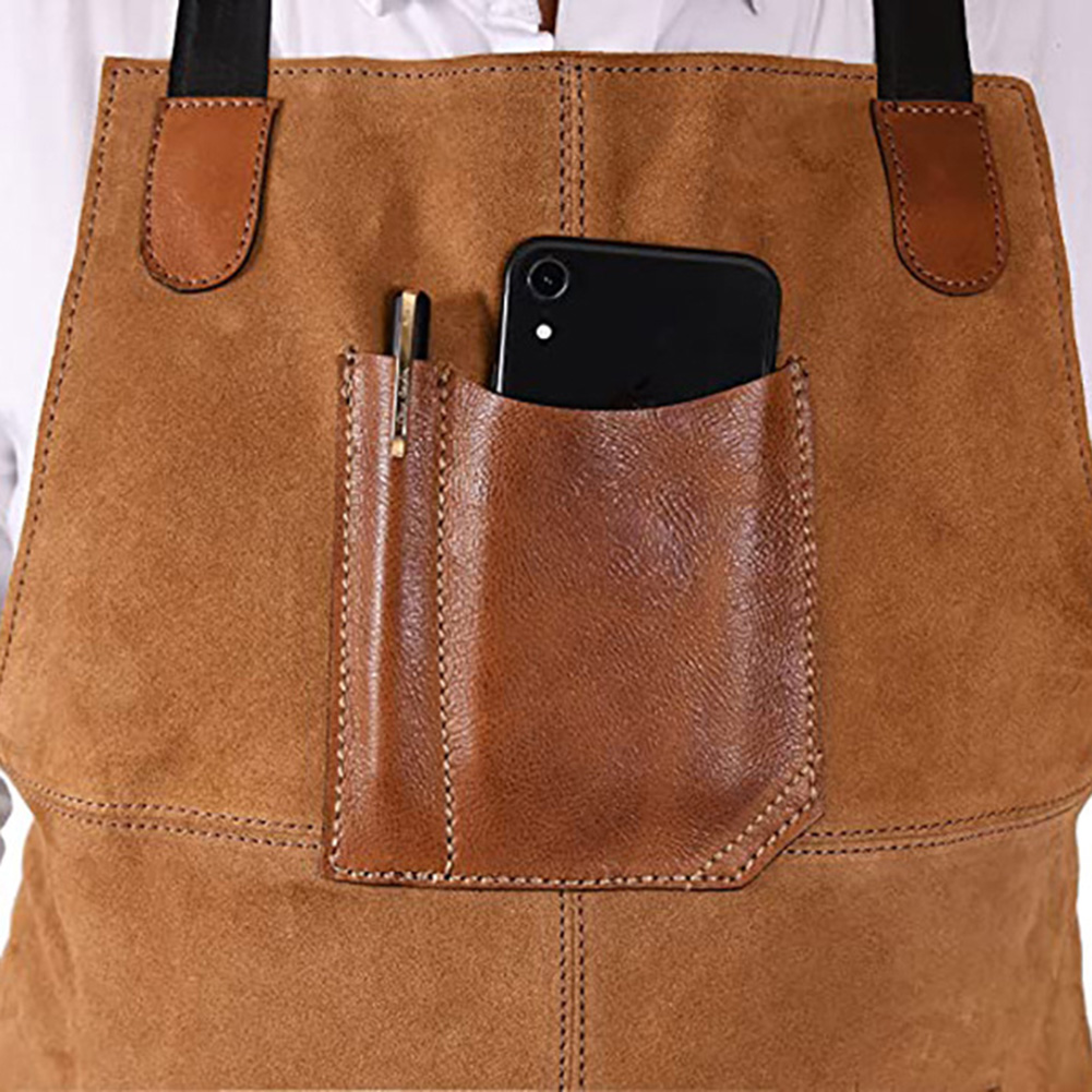 Leatherwork Apron - Bequeme doppelseitige Arbeitsschürze aus Samt mit