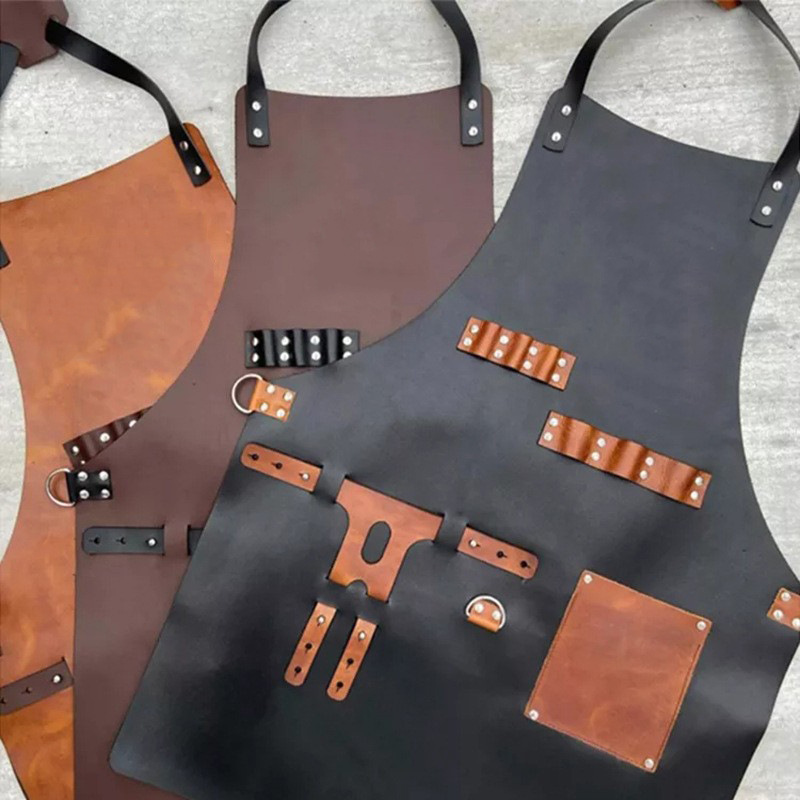 Leatherwork Apron - Outdoor PU Leder Schürze Outdoor BBQ