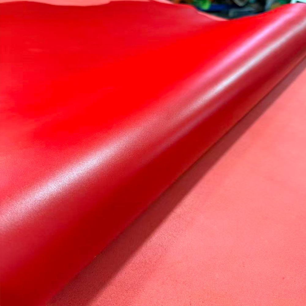 Veg Tan Leather Hide - Rindsleder, dickes Echtleder, 2 mm, rot,