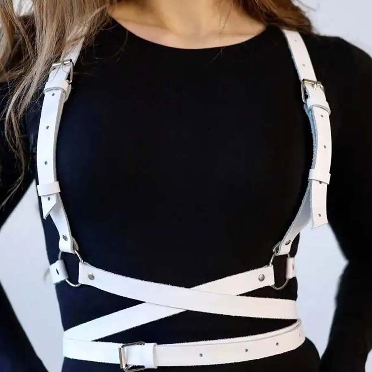 Unisex Trend Punk-Gürtel Mode  – Leather Work Harness Bewertung und Preis