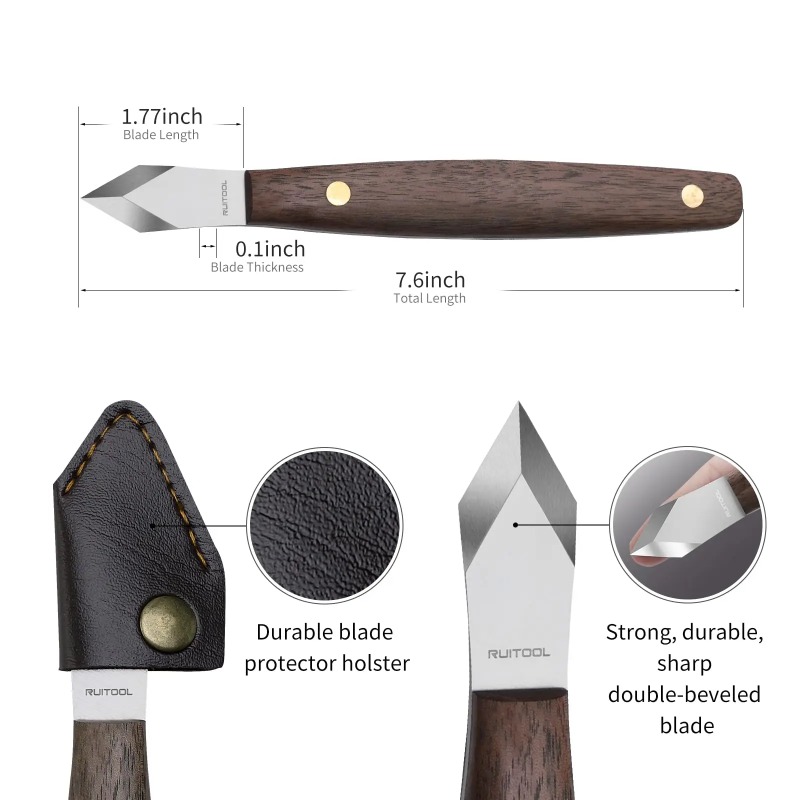 Handgefertigtes Schnitzmesser, – Leatherwork Knife Sheath Bewertung und Preis