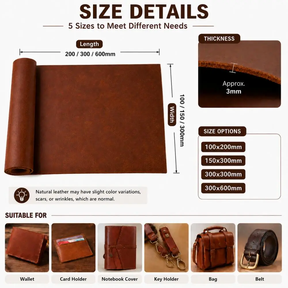 1 Stück pflanzlich gegerbtes R – Veg Tan Leather Hide Bewertung und Preis
